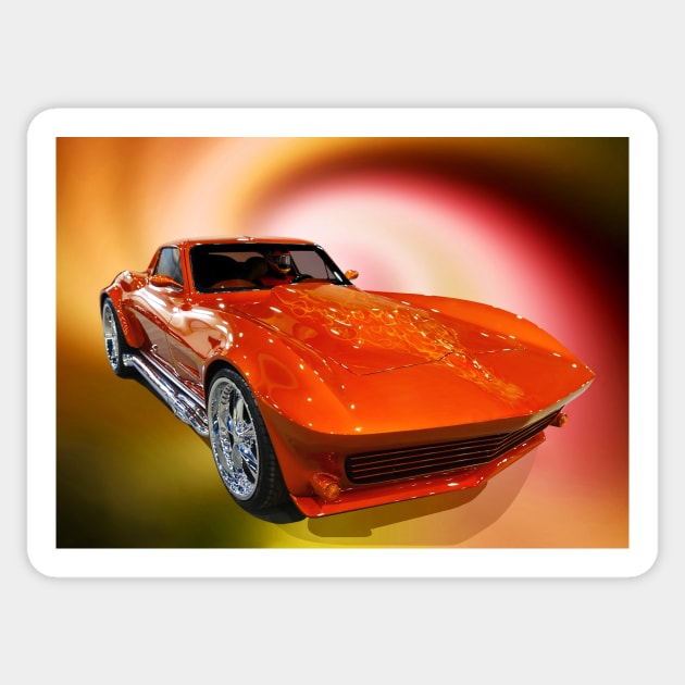 Tangerine Dream Corvette Sticker by Burtney